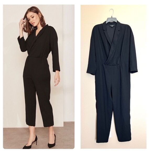 J. Crew 365 Gyro Faux Wrap Lapel Jumpsuit - Picture 1 of 12